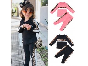 Oblečenie - detské oblečenie - dievčenskú tepláková súprava s leopardím vzorom - tepláky - mikina - vianočný darček