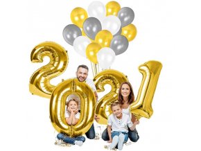 Dekorácie - dekoračné nafukovacie balóniky na oslavu nového roka 40 cm - balóniky - šťastný nový rok - silvester