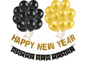 Dekorácie - nafukovacie balóniky s nápisom na oslavu nového roka - výpredaj skladu - Balóniky - silvester