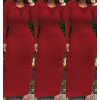 Dámske teplé dlhé šaty s šnúrkami viac farieb až 2XL (Farba Červená, Velikost S)
