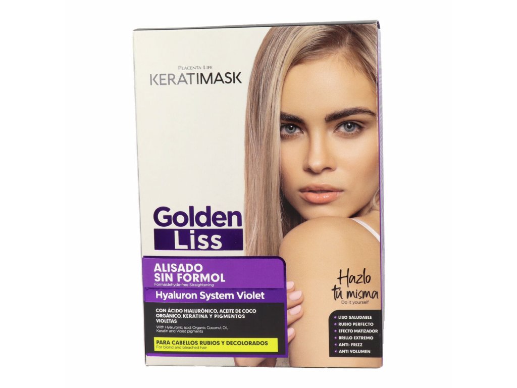 Posilující kúra na vlasy Placenta Life Keratimask Golden Liss 3 Kusy
