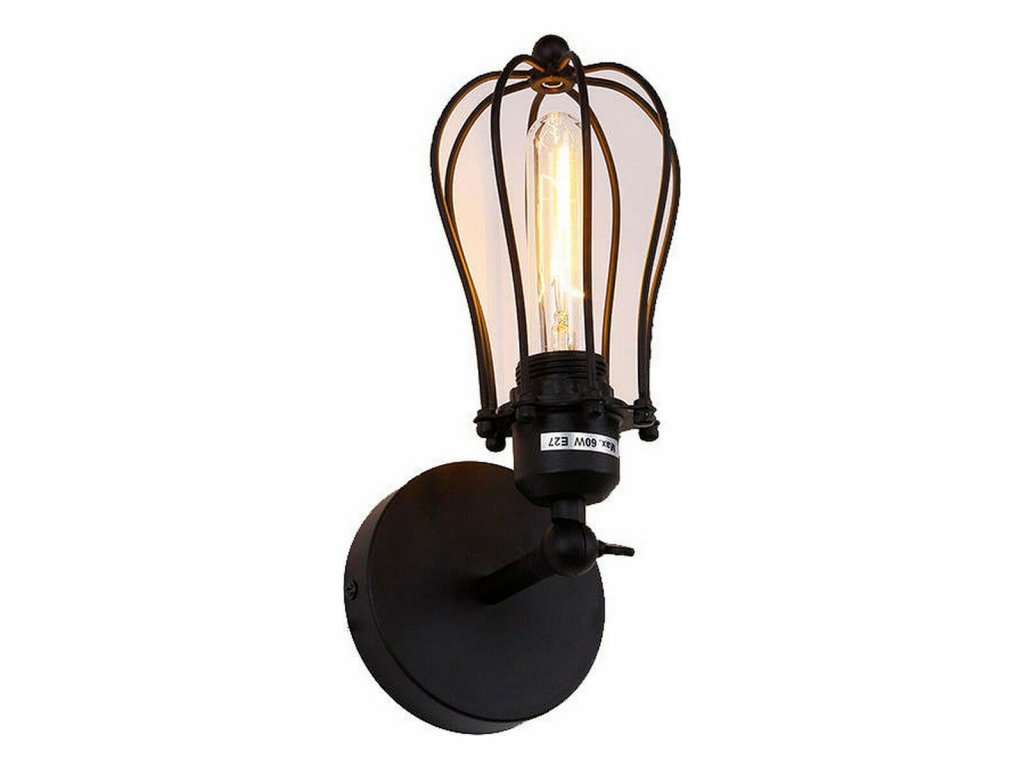 Nástěnná lampa EDM Vintage 11 x 16 x 32 cm Černý Kov 220-240 V 60 W