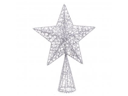 Vánoční hvězda Stříbřitý Kov 20 x 6 x 28 cm