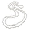 perlová náhrdelník 160 cm bílá