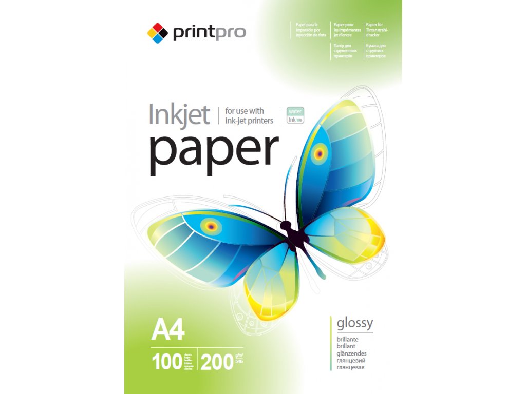 Fotopapier PrintPro Vysoko lesklý 200g/m²,100ks,A4
