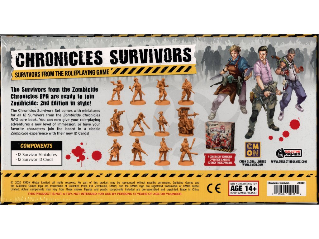 Cool Mini Or Not Zombicide (2nd Edition): Chronicles Survivor Set Obrázek