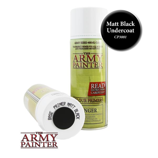 Army Painter - Base Primer - Matt Black Spray 400ml Obrázek