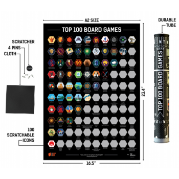 Board Game Geek Scratch-Off Poster Top 100 Board Games Obrázek