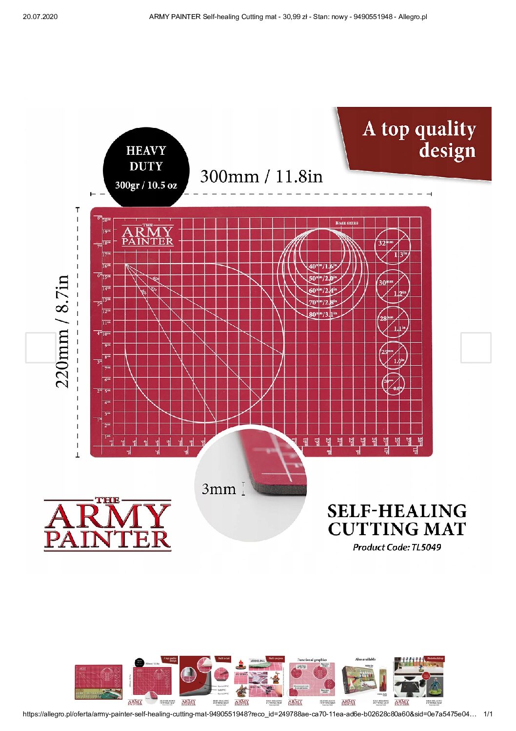 Army Painter - Self-Healing Cutting Mat Obrázek