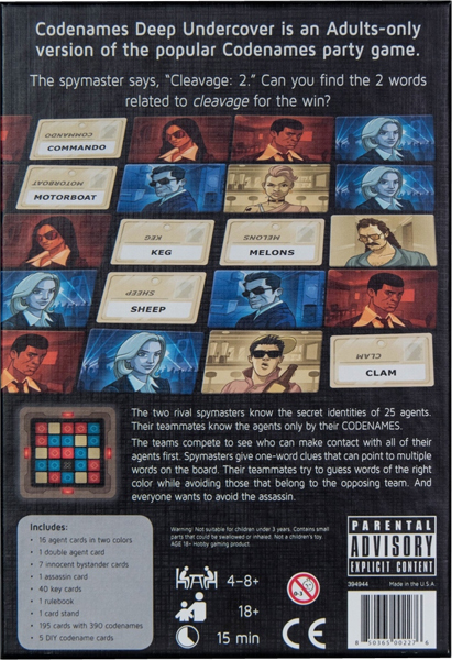 Lark & Clam Codenames Deep Undercover 2.0 - EN Obrázek