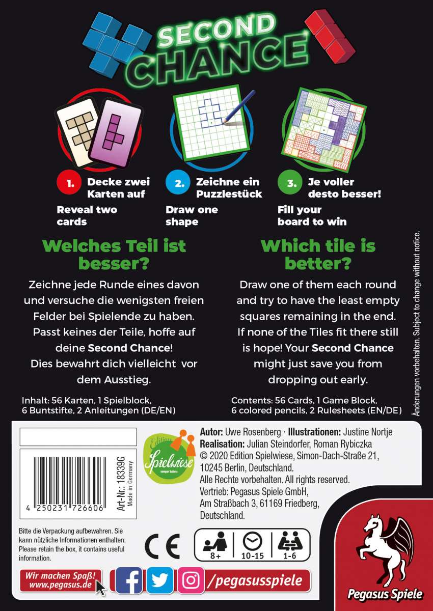 Pegasus Spiele Second Chance (Second Edition) Obrázek