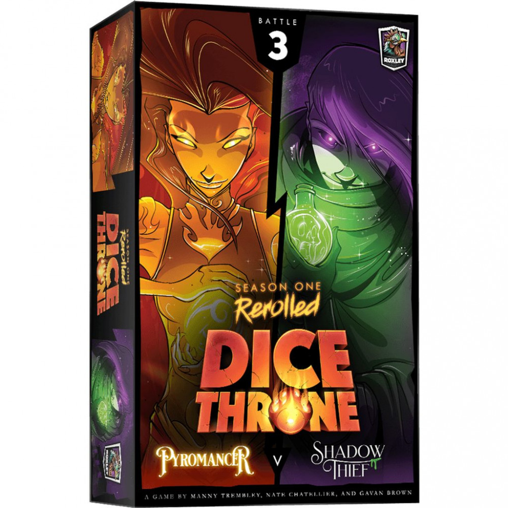 Roxley Games Dice Throne: Season One Rerolled - Pyromancer vs. Shadow Thief Obrázek