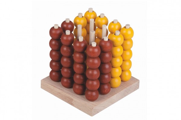 Detoa Piškvorky 3D podstavec + kuličky dřevo Obrázek