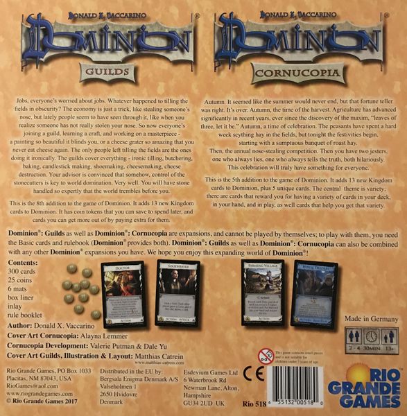Rio Grande Games Dominion: Guilds & Cornucopia - EN Obrázek