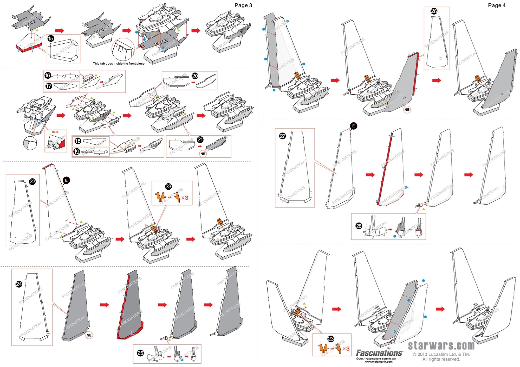 Fascinations Metal Earth: Star Wars Kylo Ren's Command Shuttle Obrázek