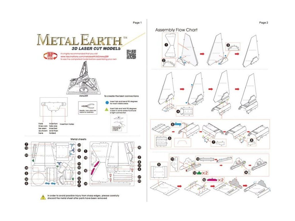 Fascinations Metal Earth: Star Wars Imperial Shuttle Obrázek