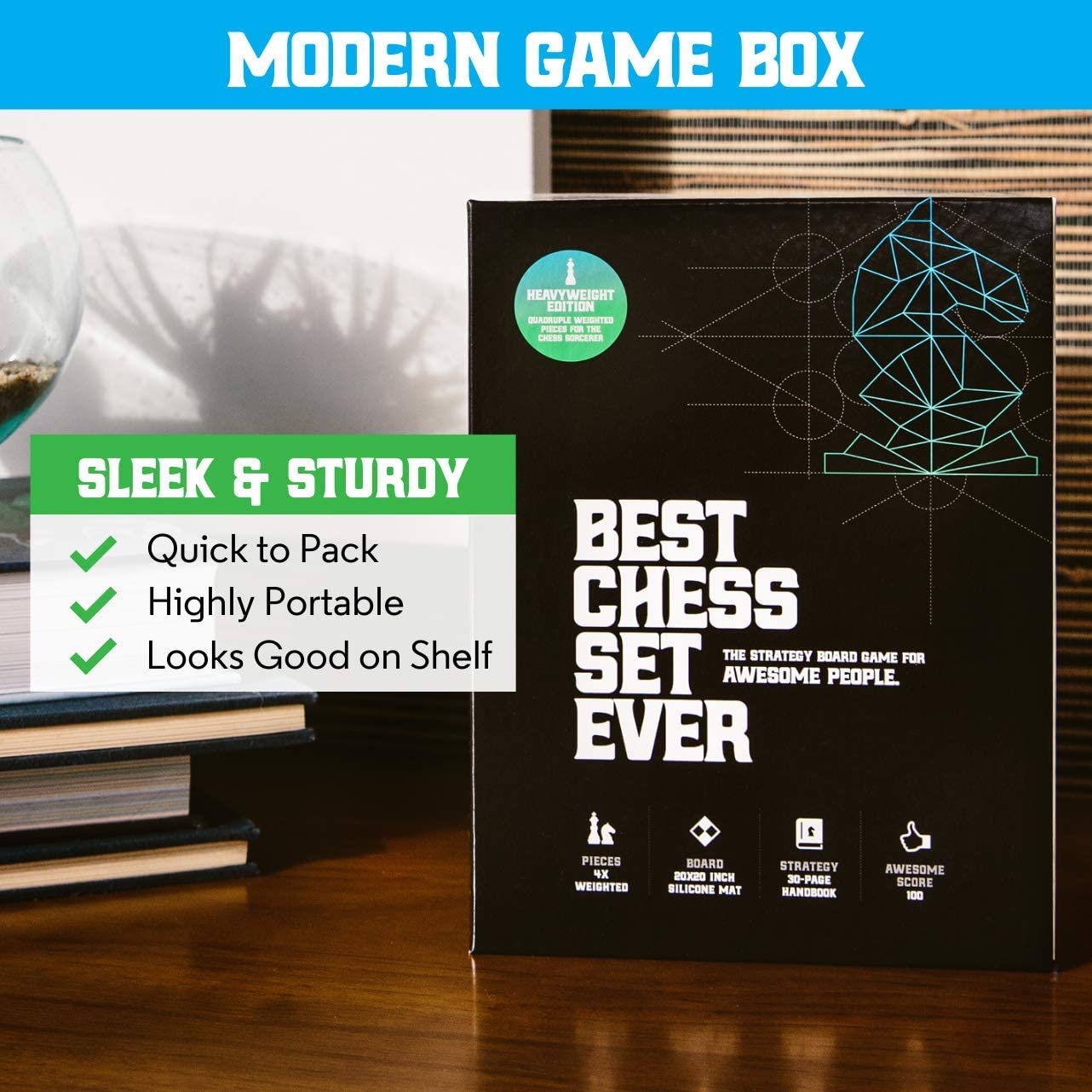 Best Chess Set Ever (Black Board) 3X Obrázek