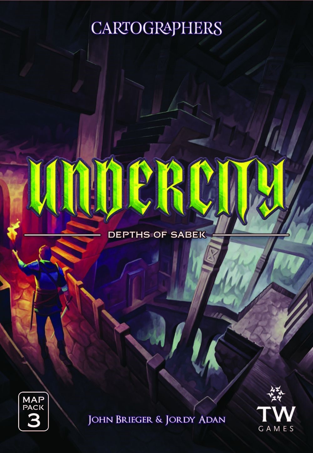 Thunderworks Games Cartographers Heroes Map Pack 3- Undercity Obrázek