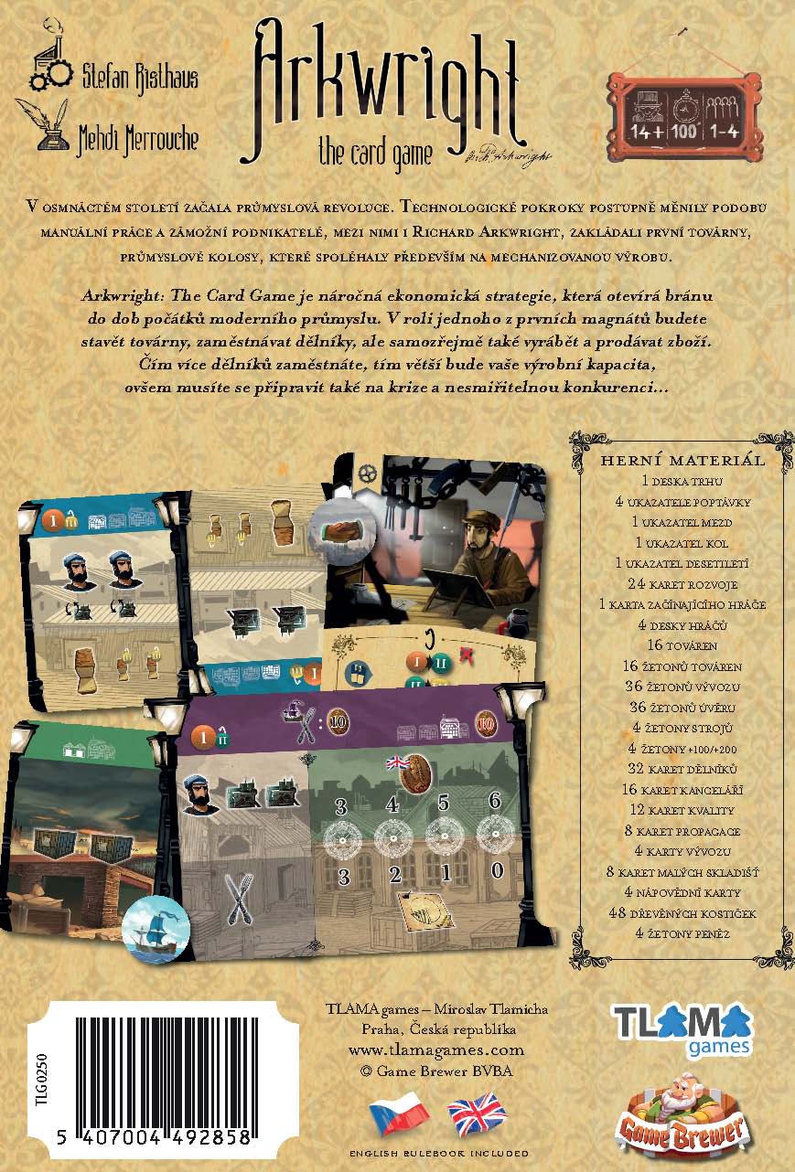 TLAMA games Arkwright: Karetní hra CZ+ENG Obrázek