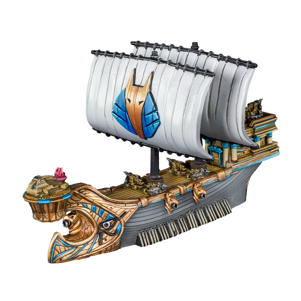 Mantic Games Armada - Empire of Dust War Galley Obrázek