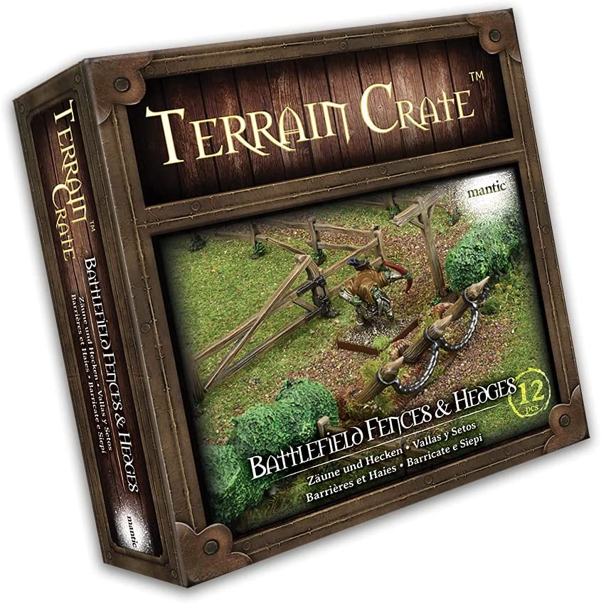 Mantic Games Terrain Crate: Battlefield Fences & Hedges Obrázek