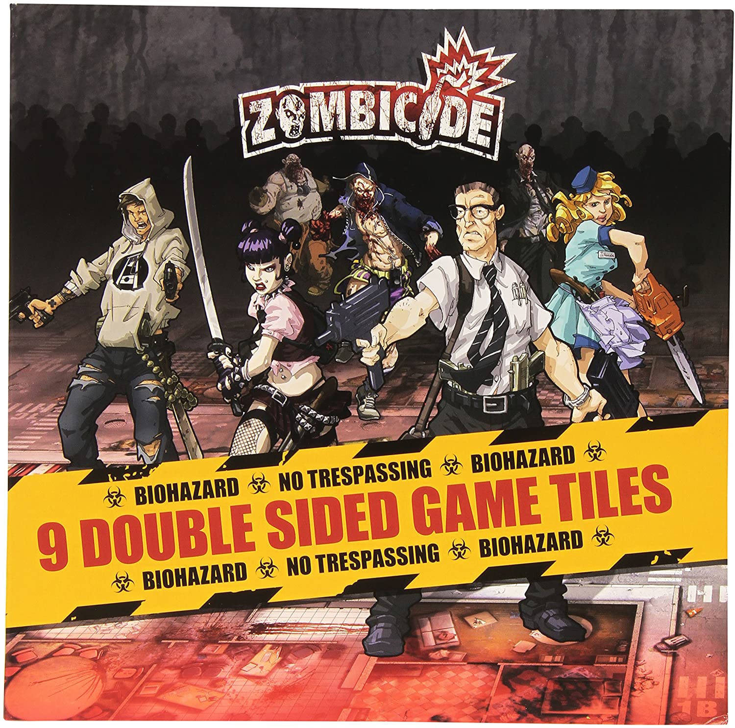 Cool Mini Or Not Zombicide: 9 Double Sided Game Tiles Obrázek
