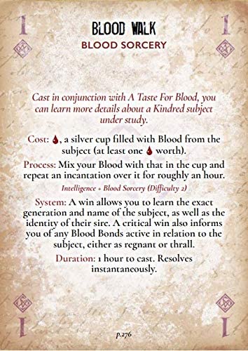 Modiphius Entertainment Vampire: The Masquerade, Discipline and Blood Magic Card Deck Obrázek
