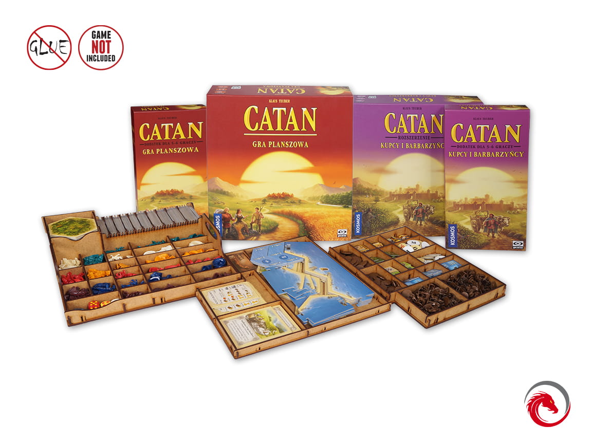 Poland Games Catan + Traders & Barbarians + 5-6 Players Expansions Insert (41134) Obrázek