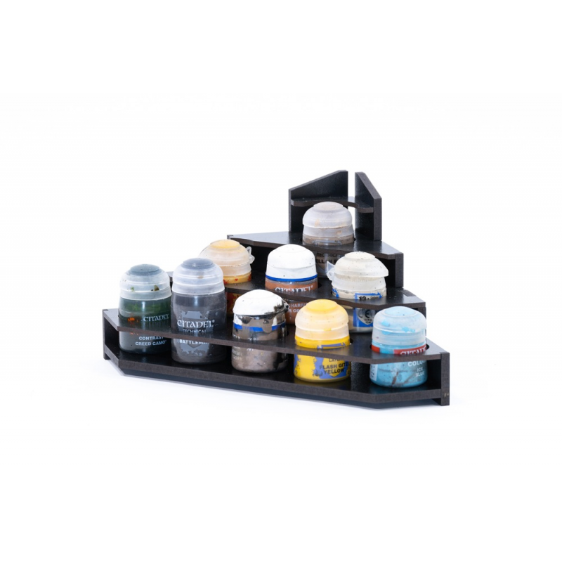 Kraken Wargames Black Paint Rack: Endstück Farbregal (Citadel) Obrázek