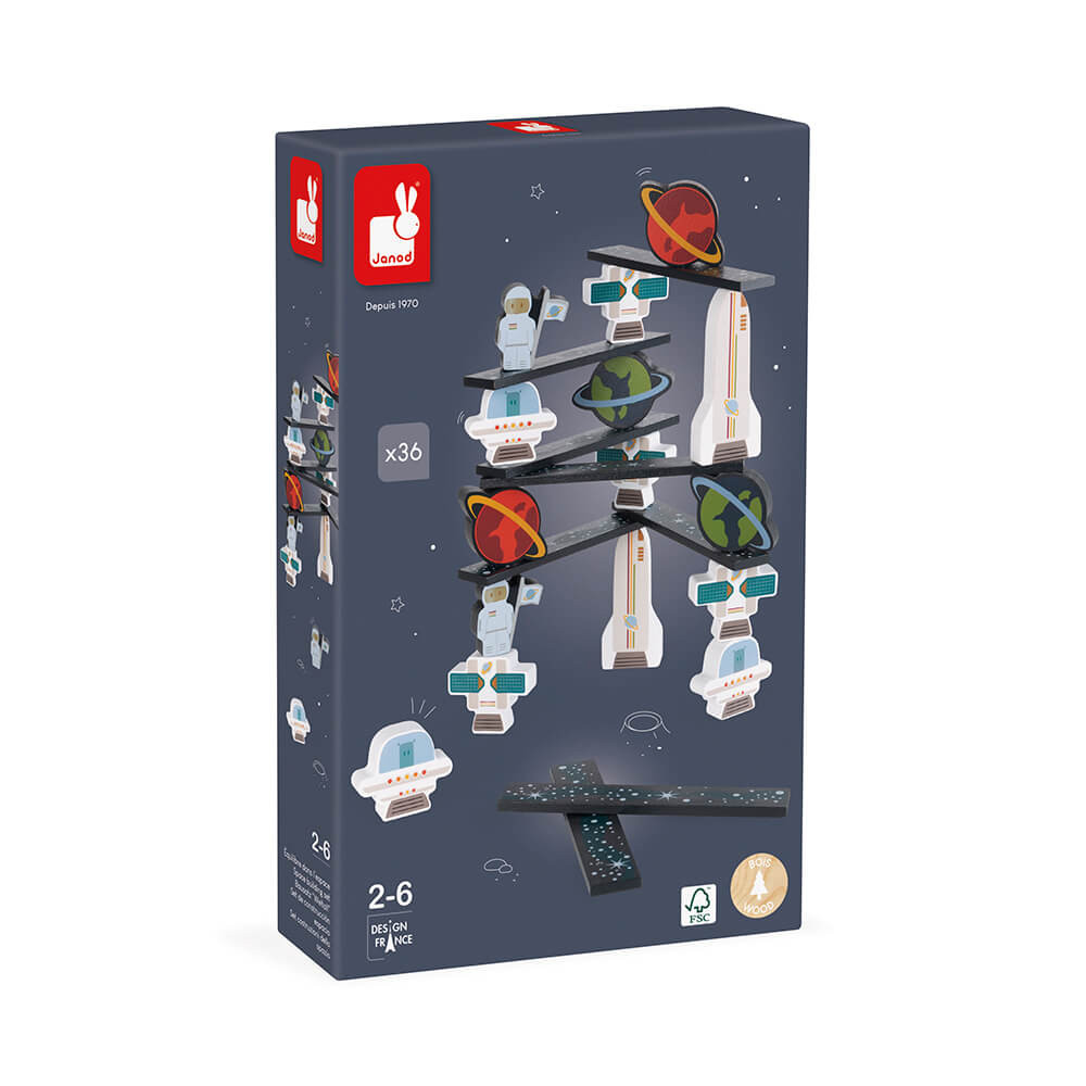 Janod Dřevěná stavebnice Vesmír 36 ks Obrázek