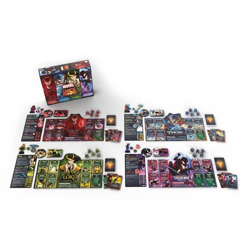 USAopoly Dice Throne Marvel 4-Hero Box (Scarlet Witch, Thor, Loki, Spider-Man) Obrázek