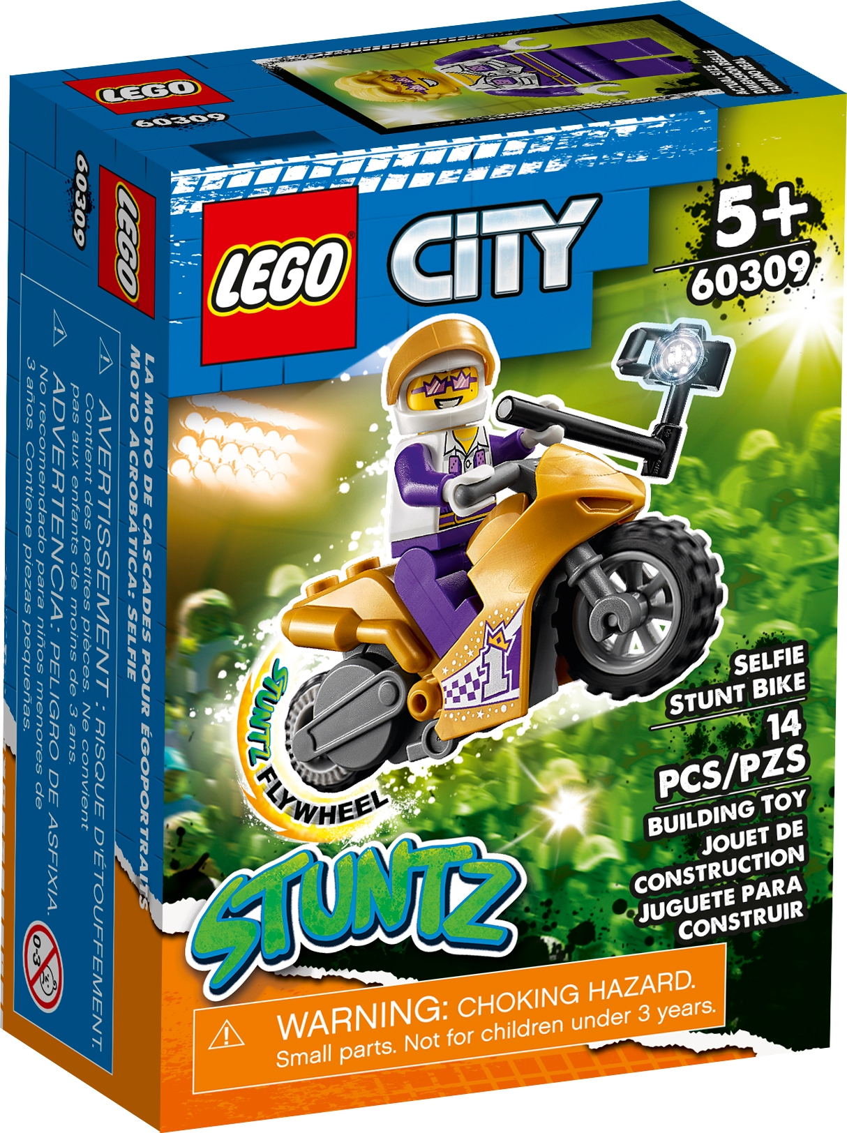 LEGO Kaskadérská motorka se selfie tyčí 60309 Obrázek