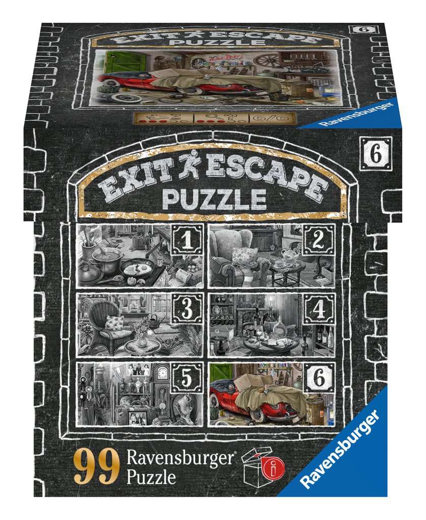 Ravensburger EXIT Puzzle: Im Gutshaus – Garage Obrázek