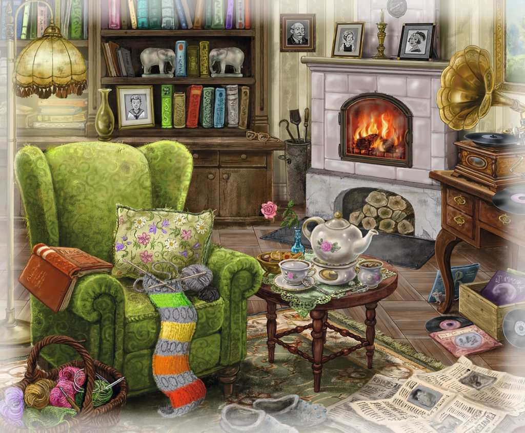 Ravensburger EXIT Puzzle: Im Gutshaus – Living Room Obrázek