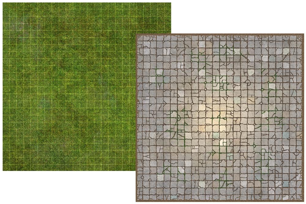 Loke Battle Mats Battle Mat Board - Grassland & Dungeon Obrázek
