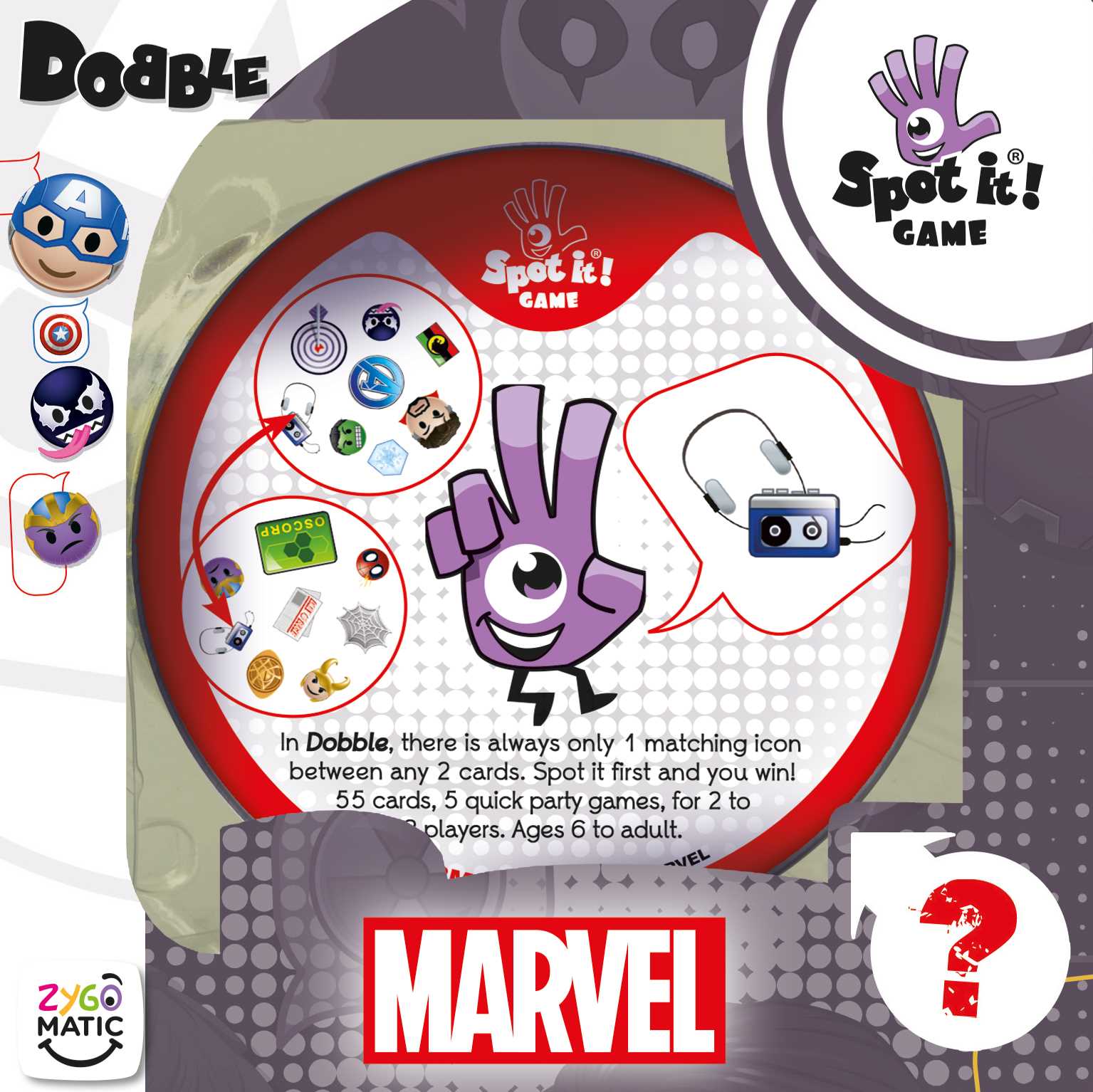 Asmodee Dobble Marvel Emoji Obrázek