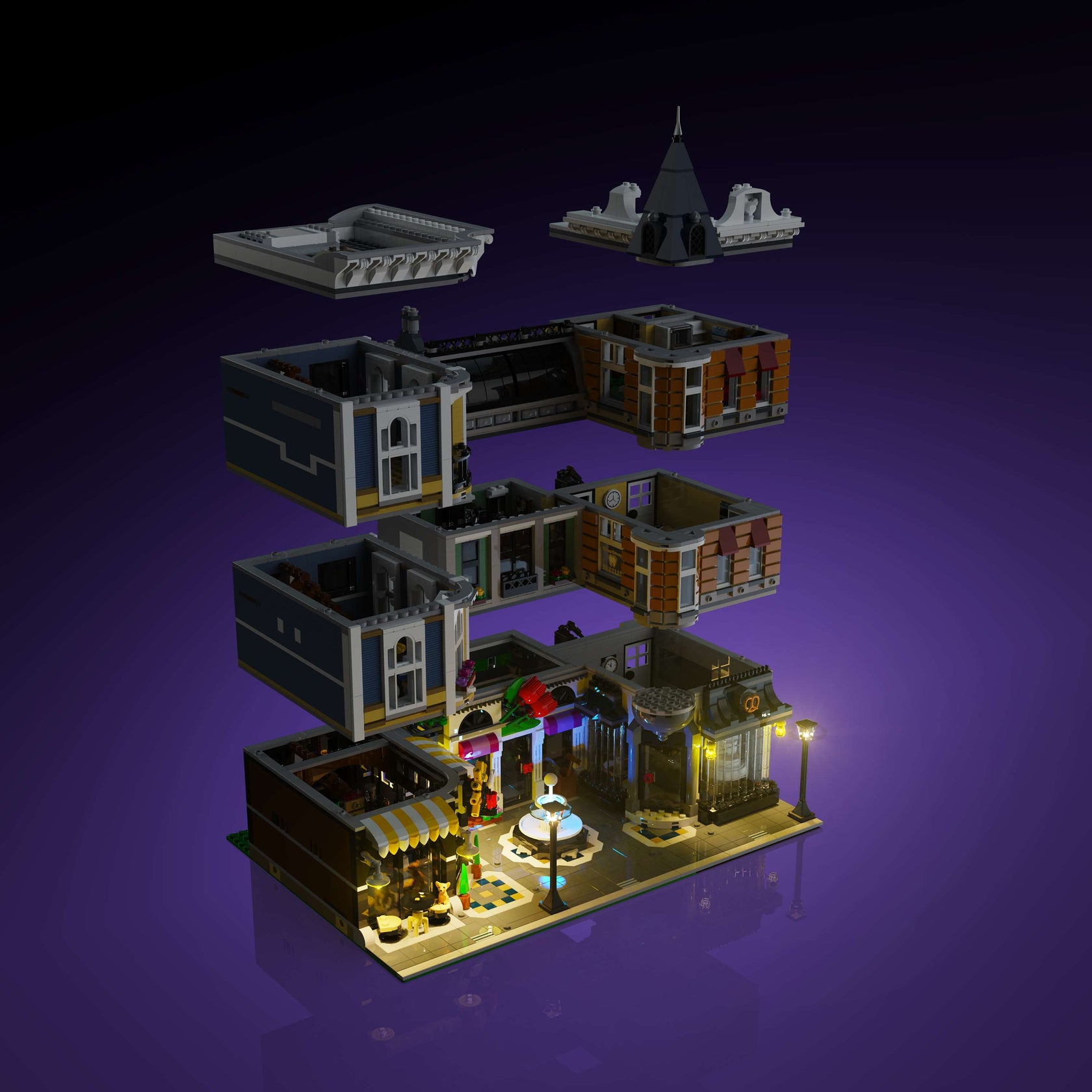 Light my Bricks Sada světel - LEGO Assembly Square 10255 Obrázek