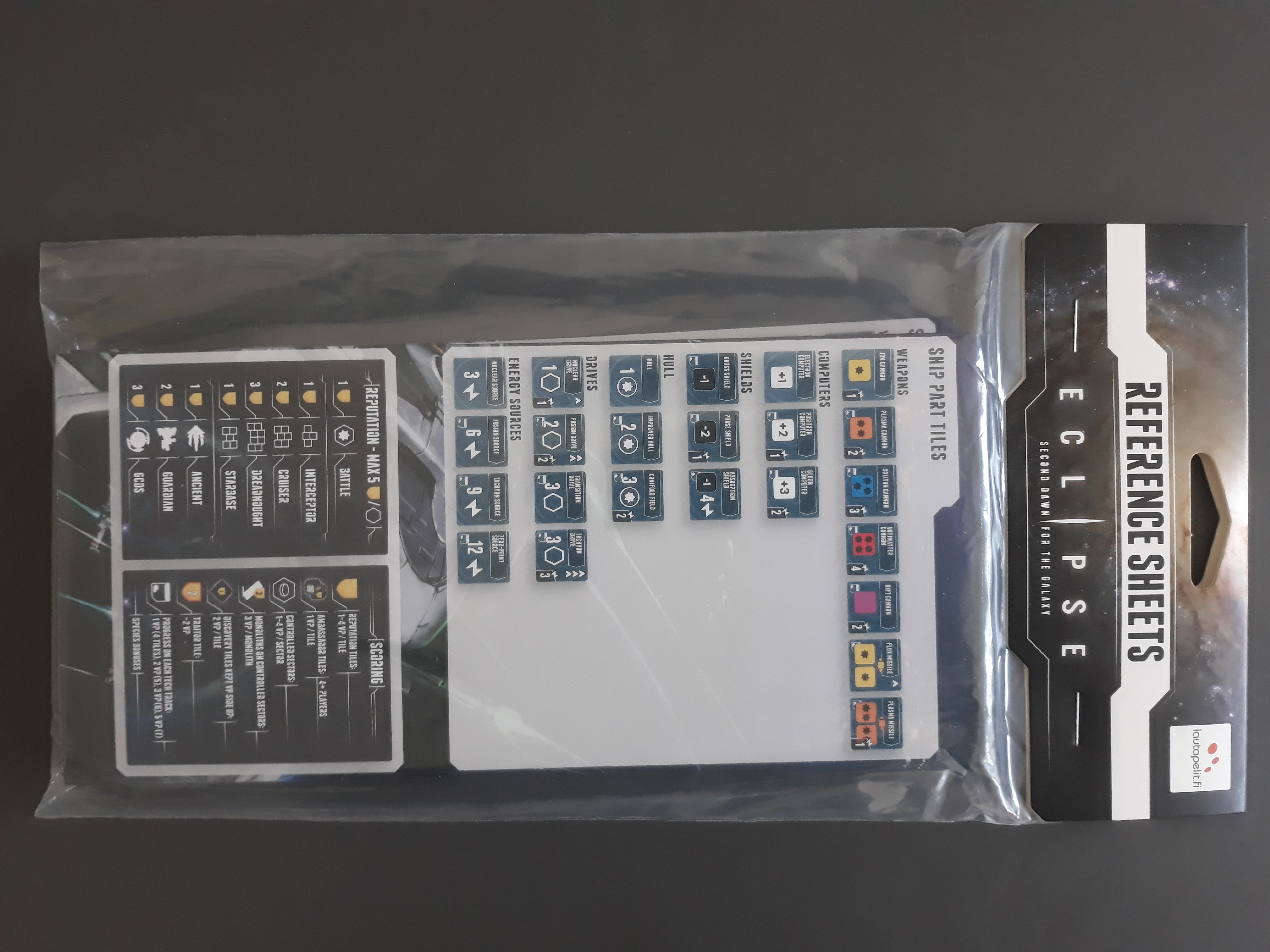 Lautapelit.fi Eclipse: Second Dawn - Reference sheets Obrázek