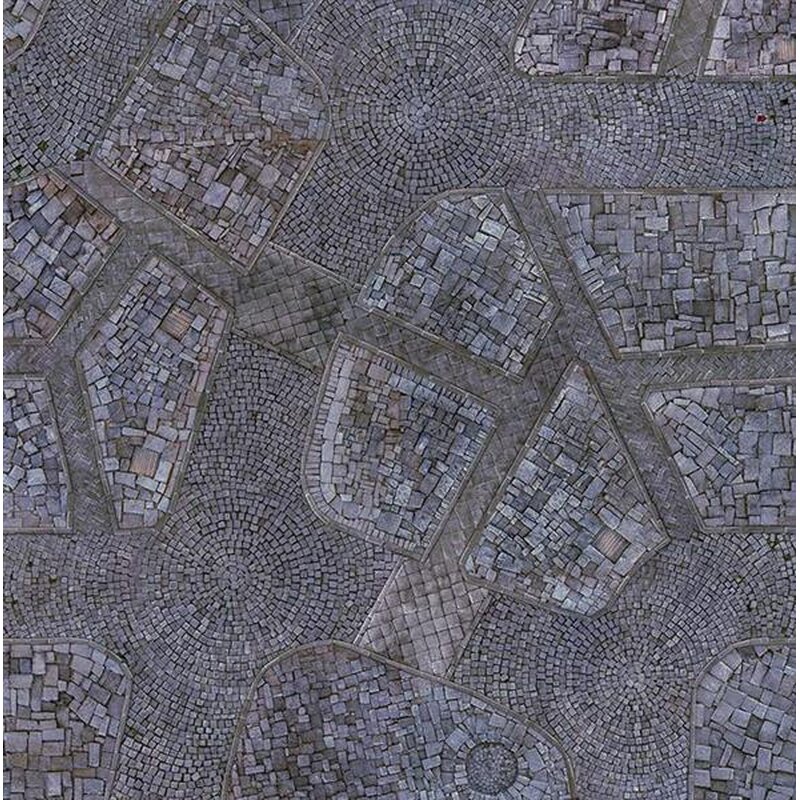 Kraken Wargames Playmat - Cobblestone City 2.0 (91 x 91 cm) Obrázek
