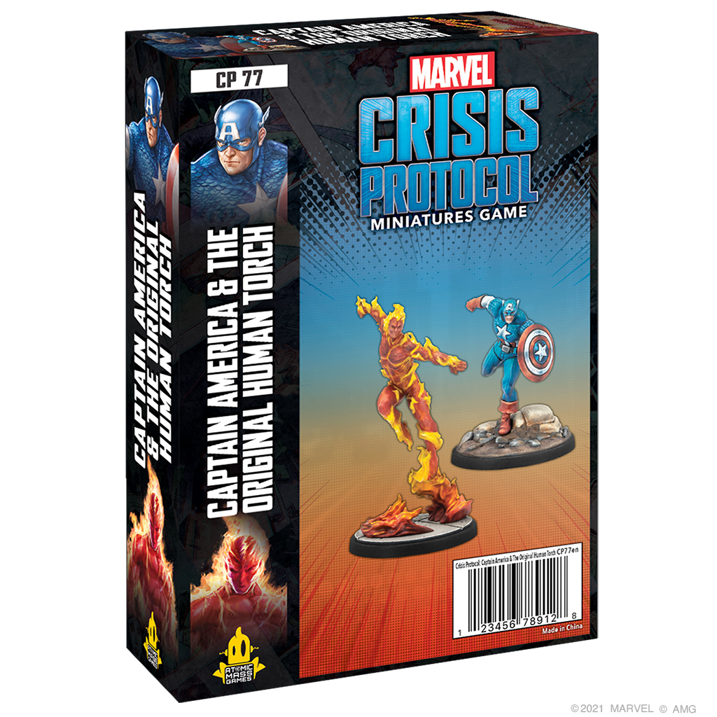 Atomic Mass Games Marvel Crisis Protocol Captain America & Original Human Torch Obrázek
