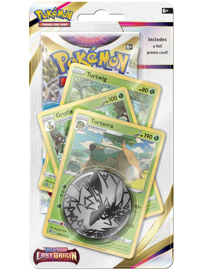 Nintendo Pokémon TCG: Sword & Shield Lost Origin - Premium Checklane Blister booster Varianta: Torterra Obrázek
