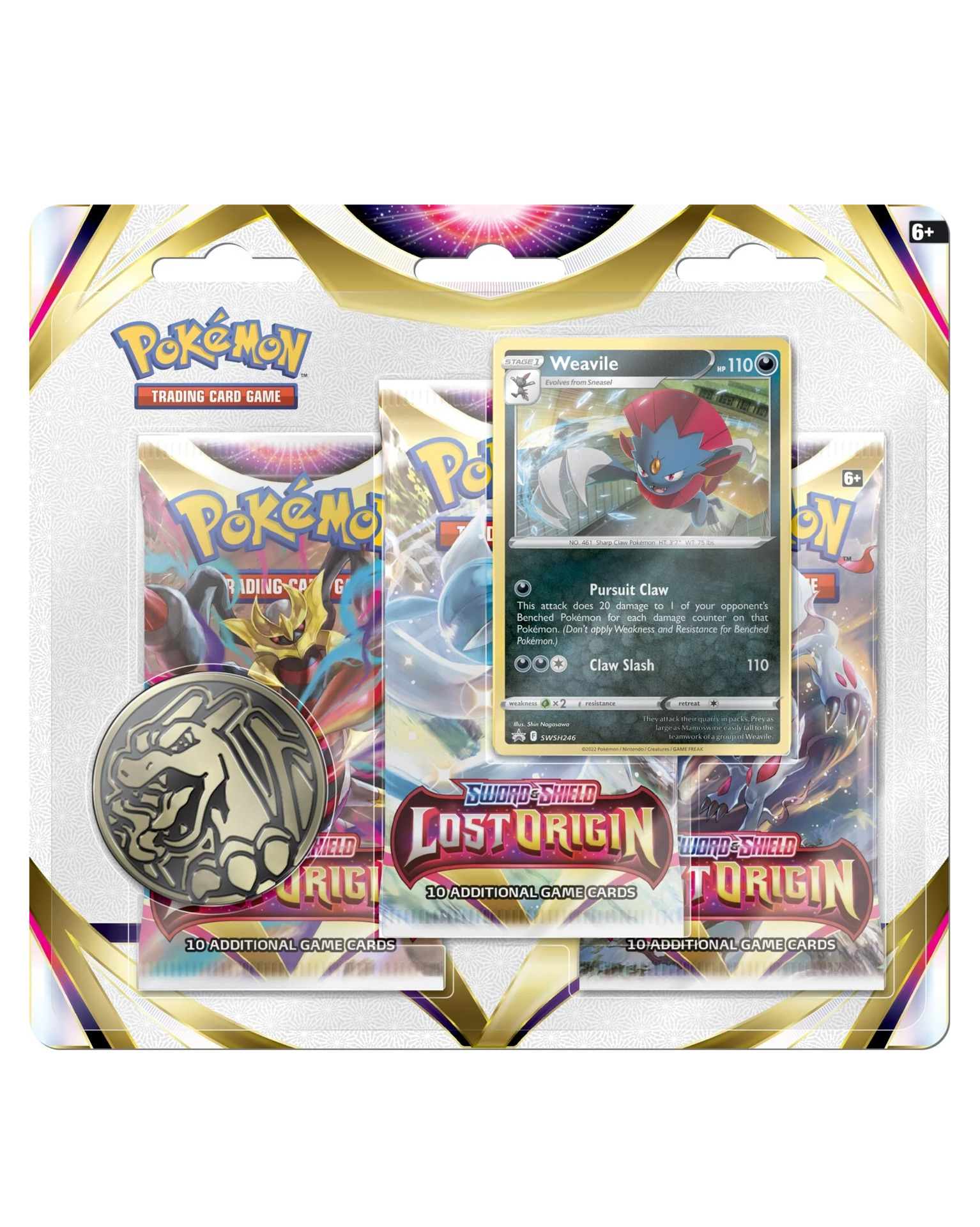 Nintendo Pokémon TCG: Sword & Shield Lost Origin - Premium Checklane Blister booster Varianta: Torterra Obrázek