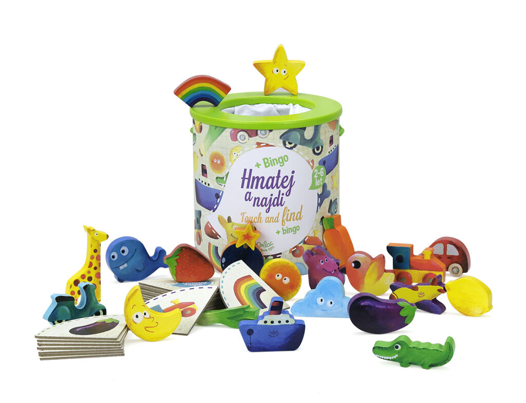 Vilac Dřevěná hra Hmatej a najdi Obrázek