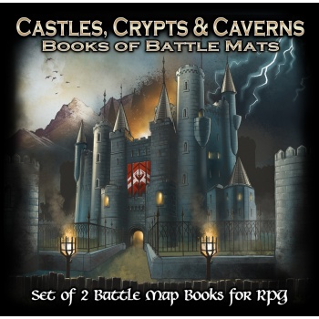Loke Battle Mats Castles Crypts and Caverns Books of Battle Mats Obrázek