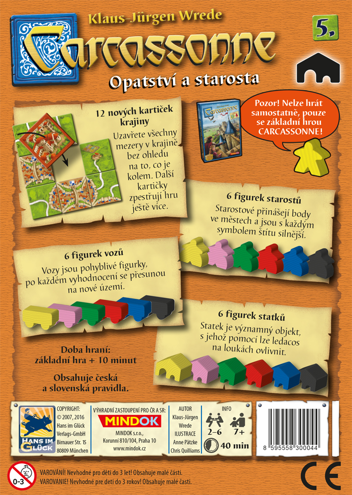 Mindok Carcassonne 2. edice: Opatství a starosta Obrázek