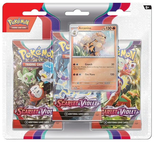 Nintendo Pokémon TCG: Scarlet & Violet (SV01) - 3 Blister Booster Varianta: Dondozo Obrázek