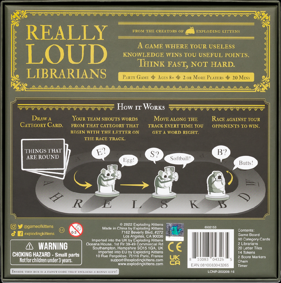 Exploding Kittens Really Loud Librarians Obrázek