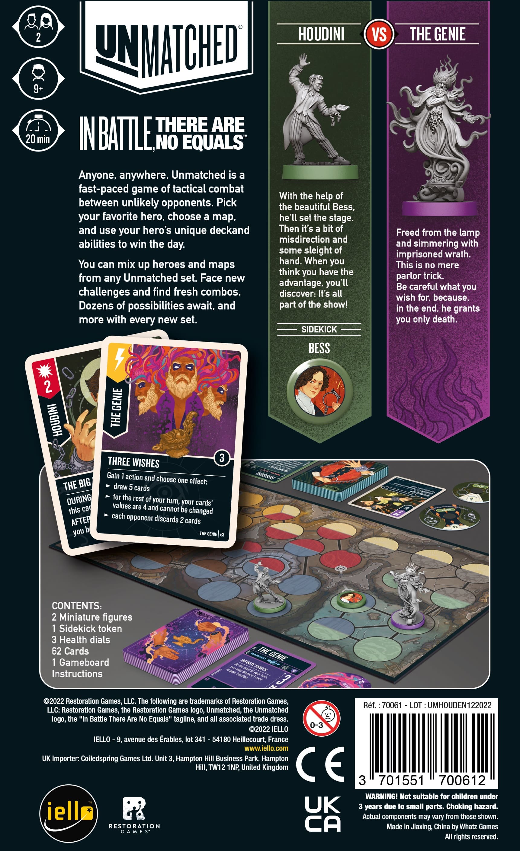 Restoration Games Unmatched: Houdini vs. The Genie Obrázek