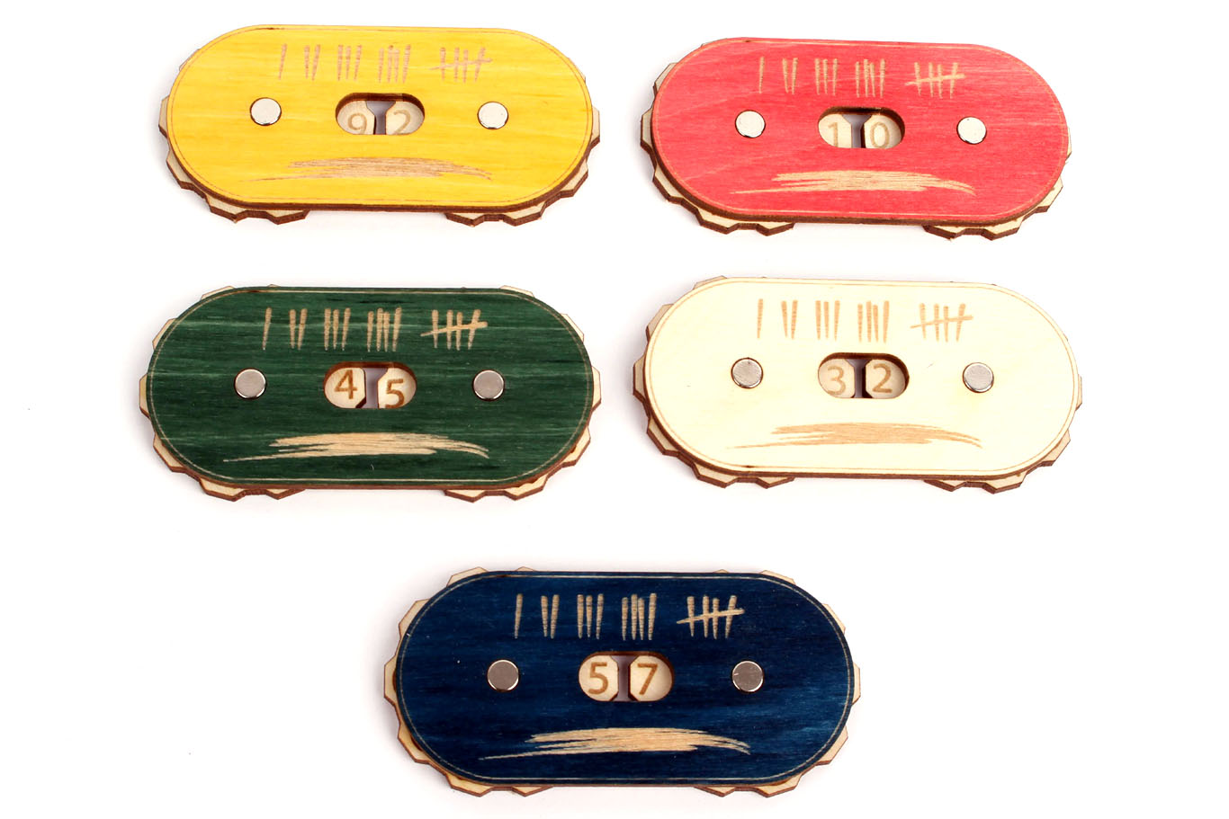 Myší Doupě Herní počítadlo - Dvojité (0-99) Barva: Přírodní, Varianta: Varianta 2 Obrázek