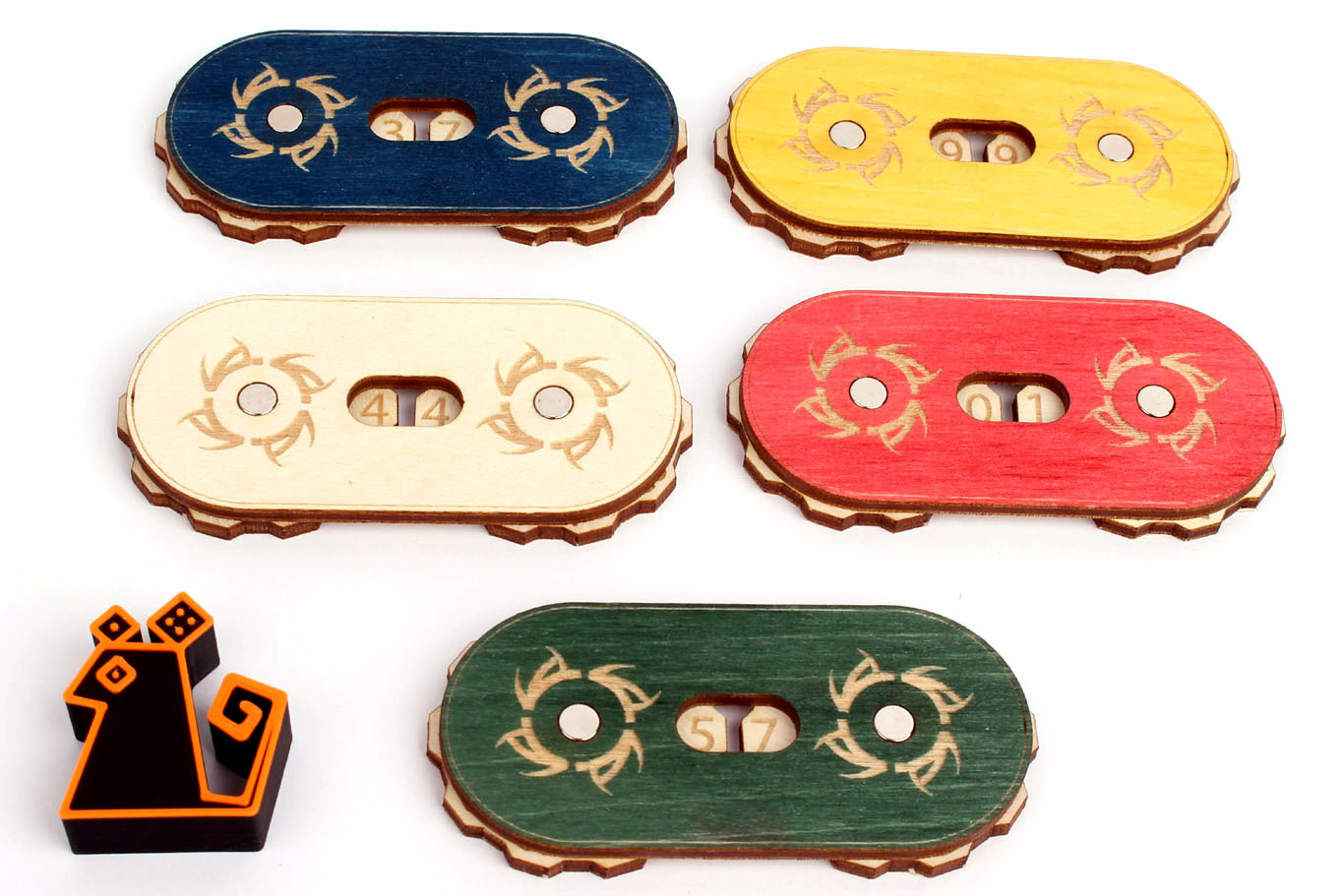 Myší Doupě Herní počítadlo - Dvojité (0-99) Barva: Přírodní, Varianta: Varianta 2 Obrázek